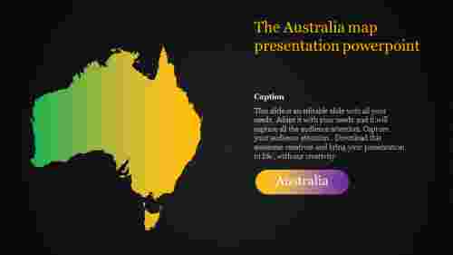map presentation powerpoint-The Australia map presentation powerpoint